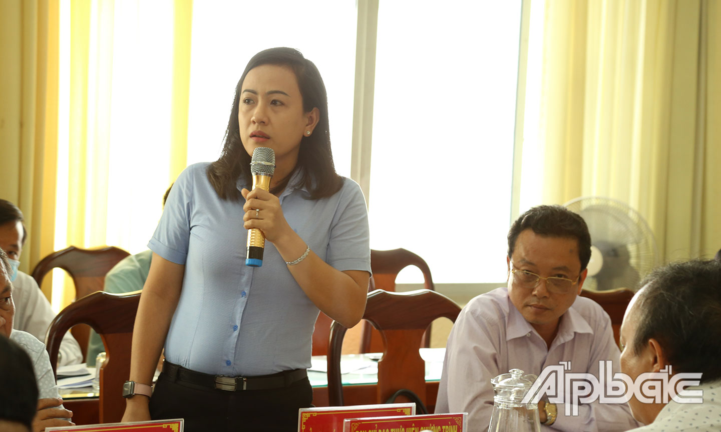 Sở Văn hoá Thể thao Du lịch tỉnh Tiền Giang có một số ý kiến liên quan di tích văn hoá lịch sử trên địa bàn huyện.
