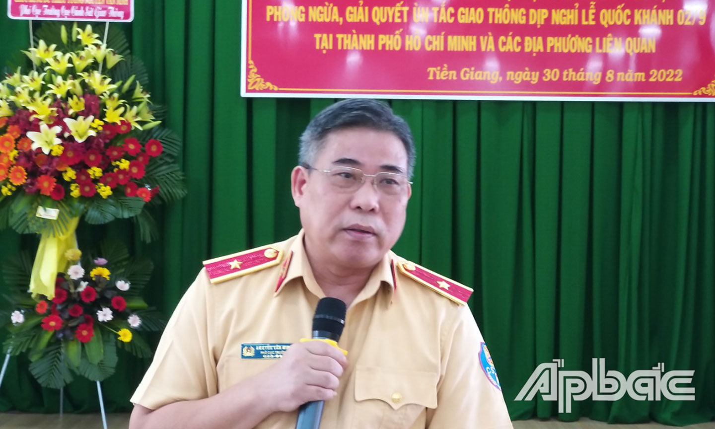 Thiếu tướng Nguyễn Văn Minh chỉ đạo tại Hội nghị.