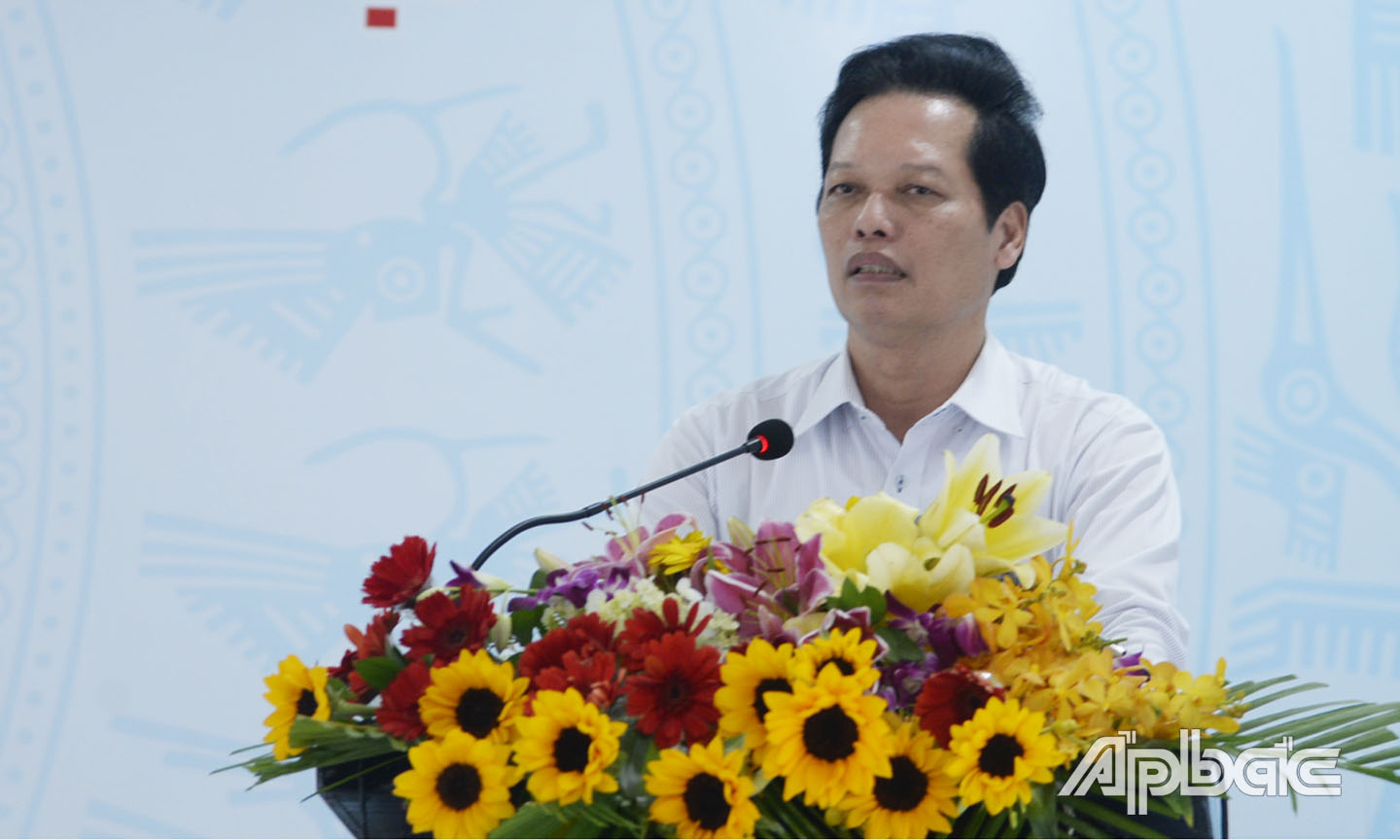 Đồng chí Nguyễn Thành Diệu phát biểu tại buổi lễ.