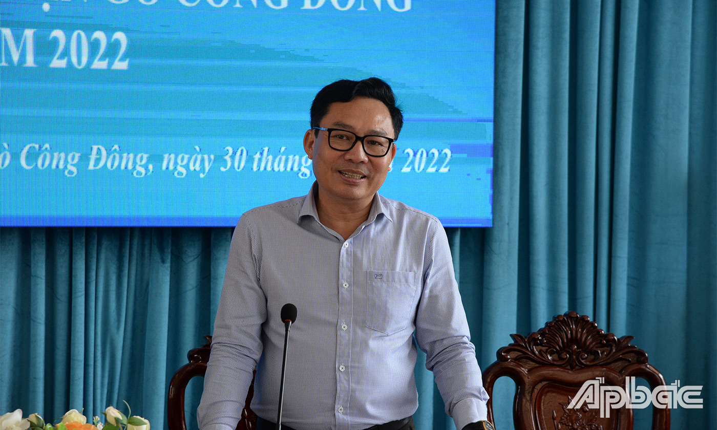 Đồng chí Võ Khánh Bình phát biểu ý kiến tại buổi làm việc