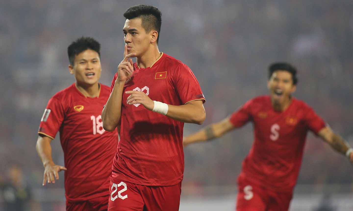 Cú đúp của Tiến Linh giúp Đội tuyển Việt Nam giành vé vào chung kết AFF Cup 2022. Ảnh: Vietnamnet.vn