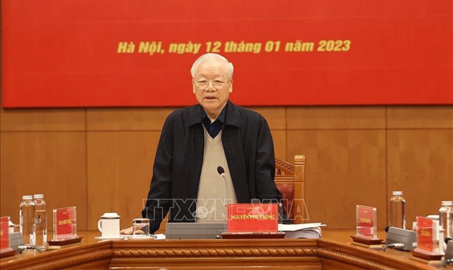 Tổng Bí thư Nguyễn Phú Trọng chủ trì phiên họp 23 của Ban Chỉ đạo Trung ương về phòng, chống tham nhũng, tiêu cực.  