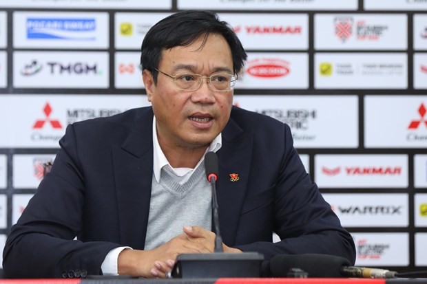 Tổng cục trưởng Tổng cục Thể dục Thể thao, ông Đặng Việt Hà thẳng thắn trả lời về những vấn đề thiếu sót của thể thao Việt Nam trong năm cũ. (Ảnh: CTV/Vietnam+)
