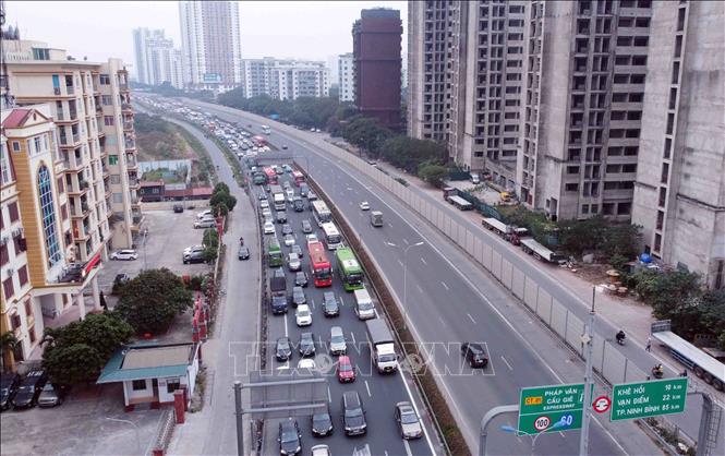 Cao tốc Pháp Vân - Cầu Giẽ hướng vào trung tâm thành phố Hà Nội. Ảnh minh họa: Phạm Kiên/TTXVN