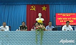 Đồng chí Phan Phùng Phú tiếp xúc cử tri xã Tân Hội (TX. Cai Lậy)