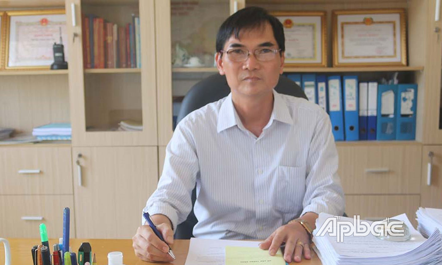 Giám đốc Đài Khí tượng - Thủy văn Tiền Giang Võ Văn Thông.