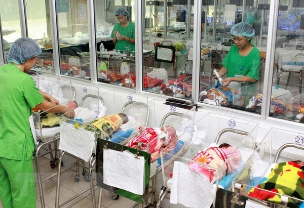 Chăm sóc trẻ sơ sinh tại Bệnh viện Phụ sản Trung ương. Ảnh minh họa: TTXVN