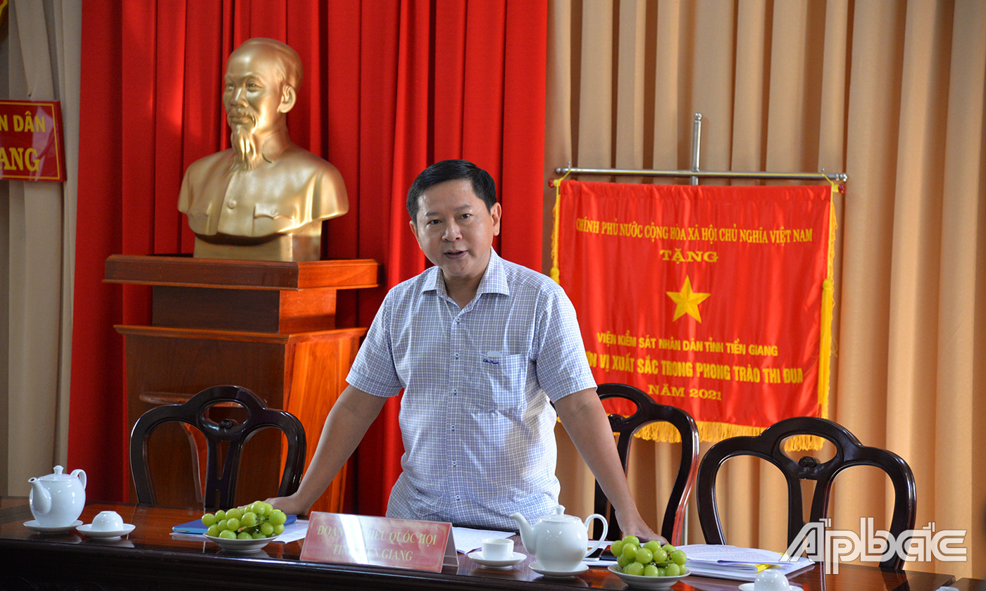 đồng chí Tạ Minh Tâm kết luận buổi làm việc