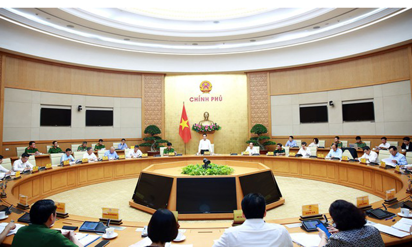 Phó Thủ tướng Trần Lưu Quang chủ trì Hội nghị chuyên đề về công tác phòng, chống ma túy năm 2022 và phương hướng công tác trọng tâm trong năm 2023 - Ảnh: VGP/Hải Minh