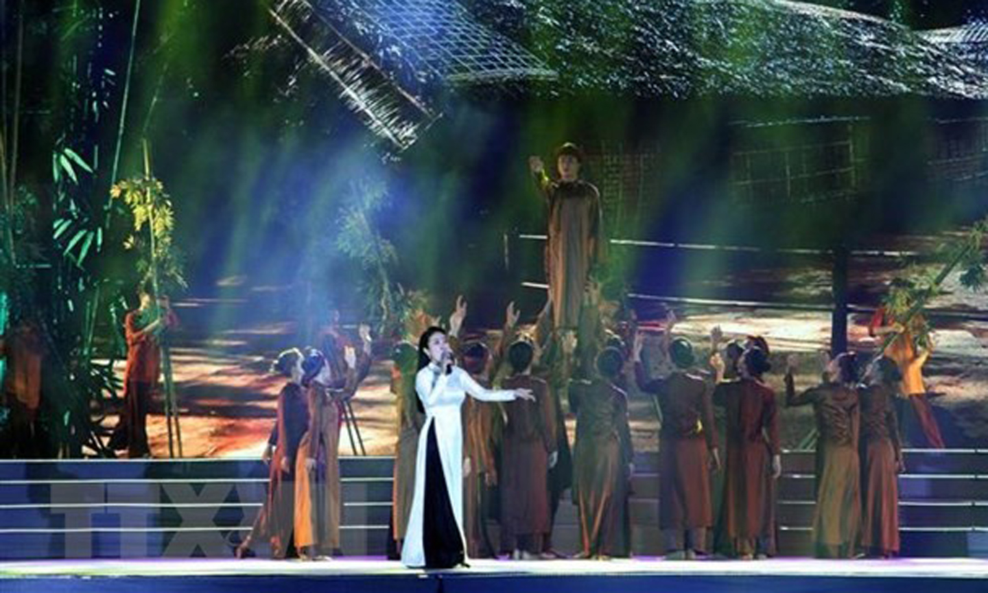 An art performance at the closing ceremony (Photo: VNA).