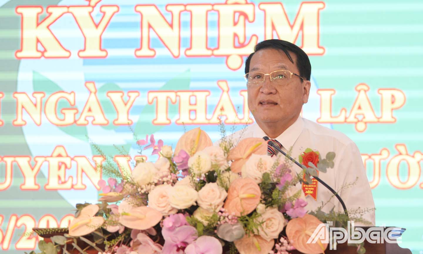 Đồng chí Phạm Văn Trọng phát biểu tại Hội nghị.