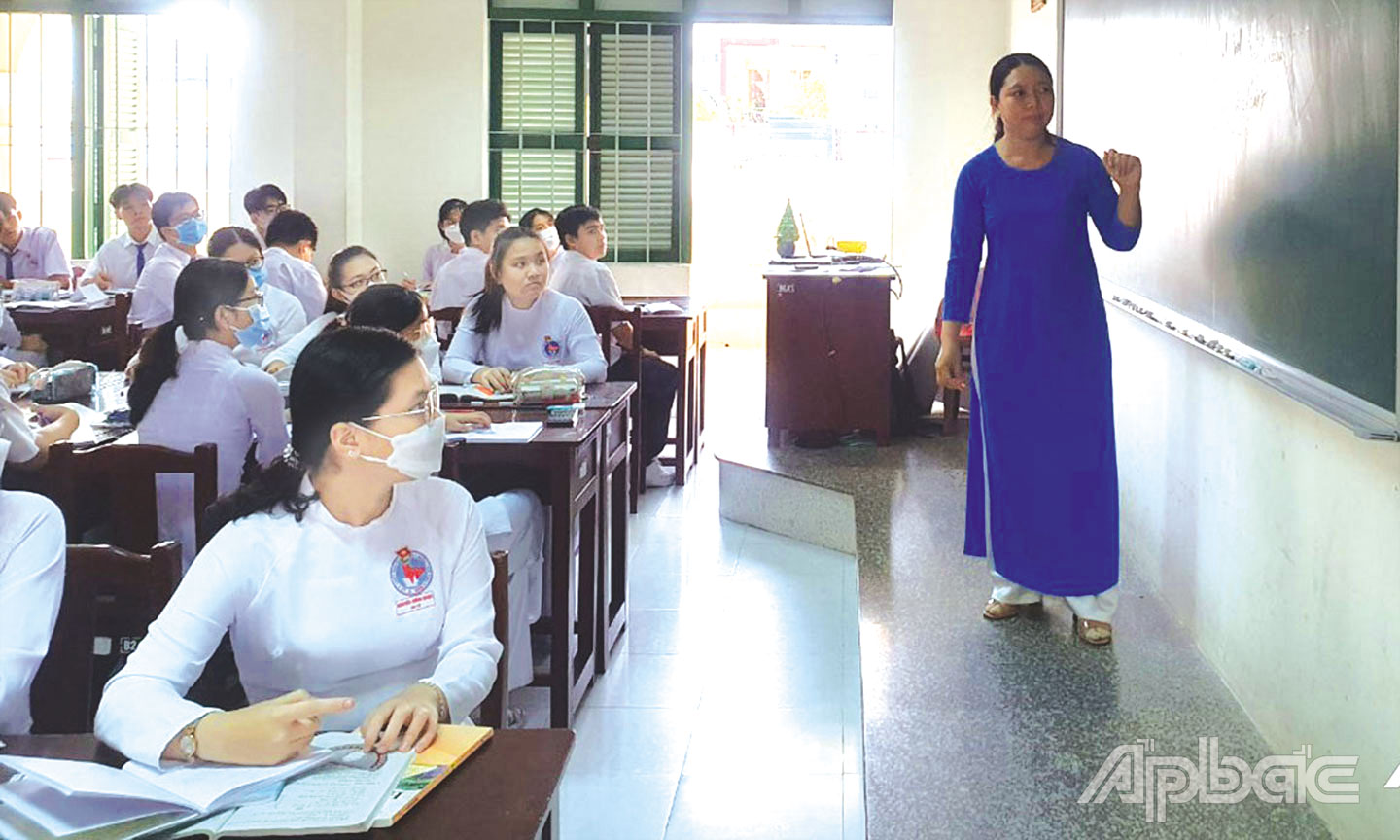 Ngành Giáo dục tỉnh Tiền Giang thực hiện công tác bình đẳng giới với nhiều chuyển biến tích cực. (Ảnh chụp tại Trường THPT Nguyễn Đình Chiểu, TP. Mỹ Tho).                                                         