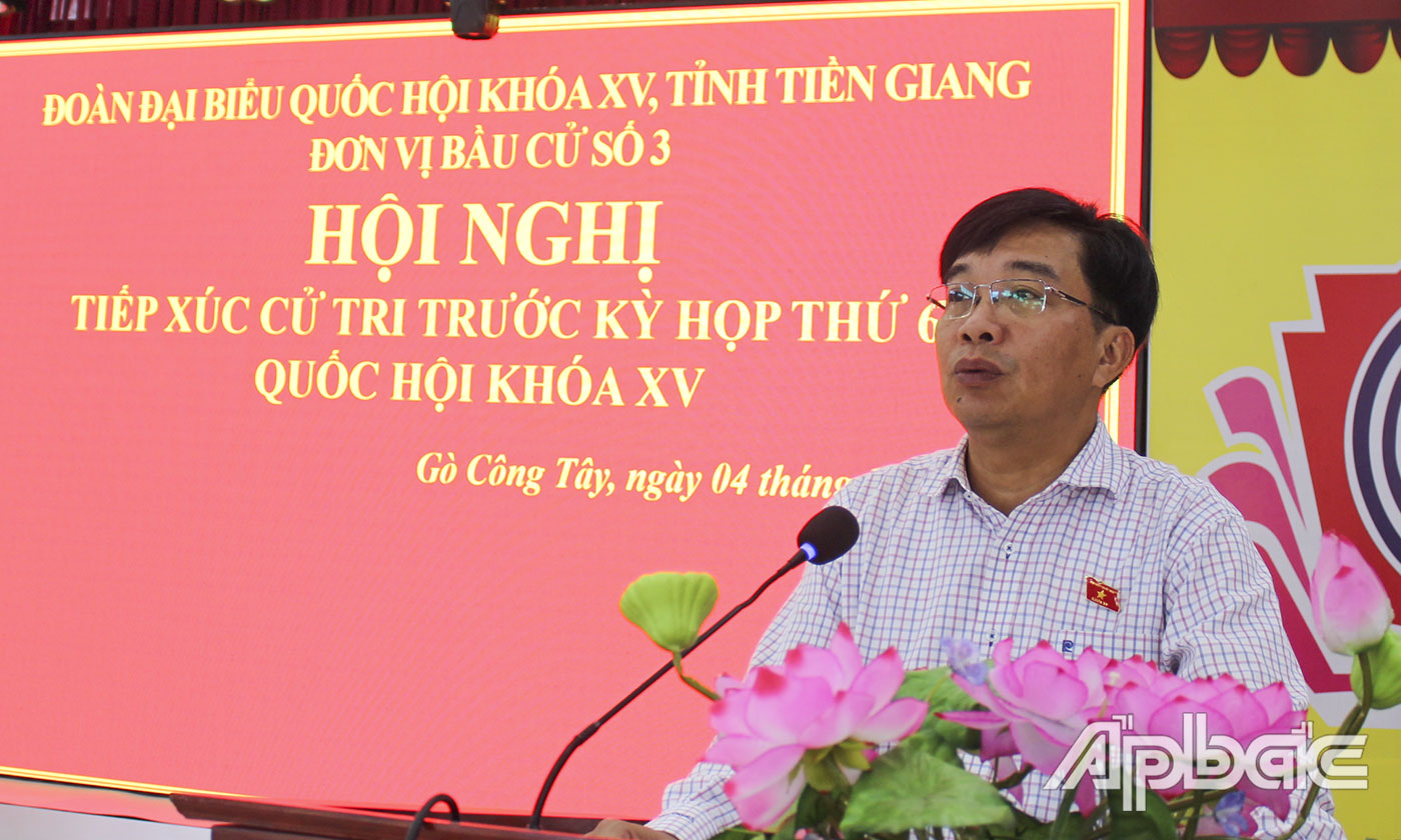 Đồng chí Nguyễn Minh Sơn, Phó Chủ nhiệm Ủy ban Kinh tế của Quốc hội Khóa XV