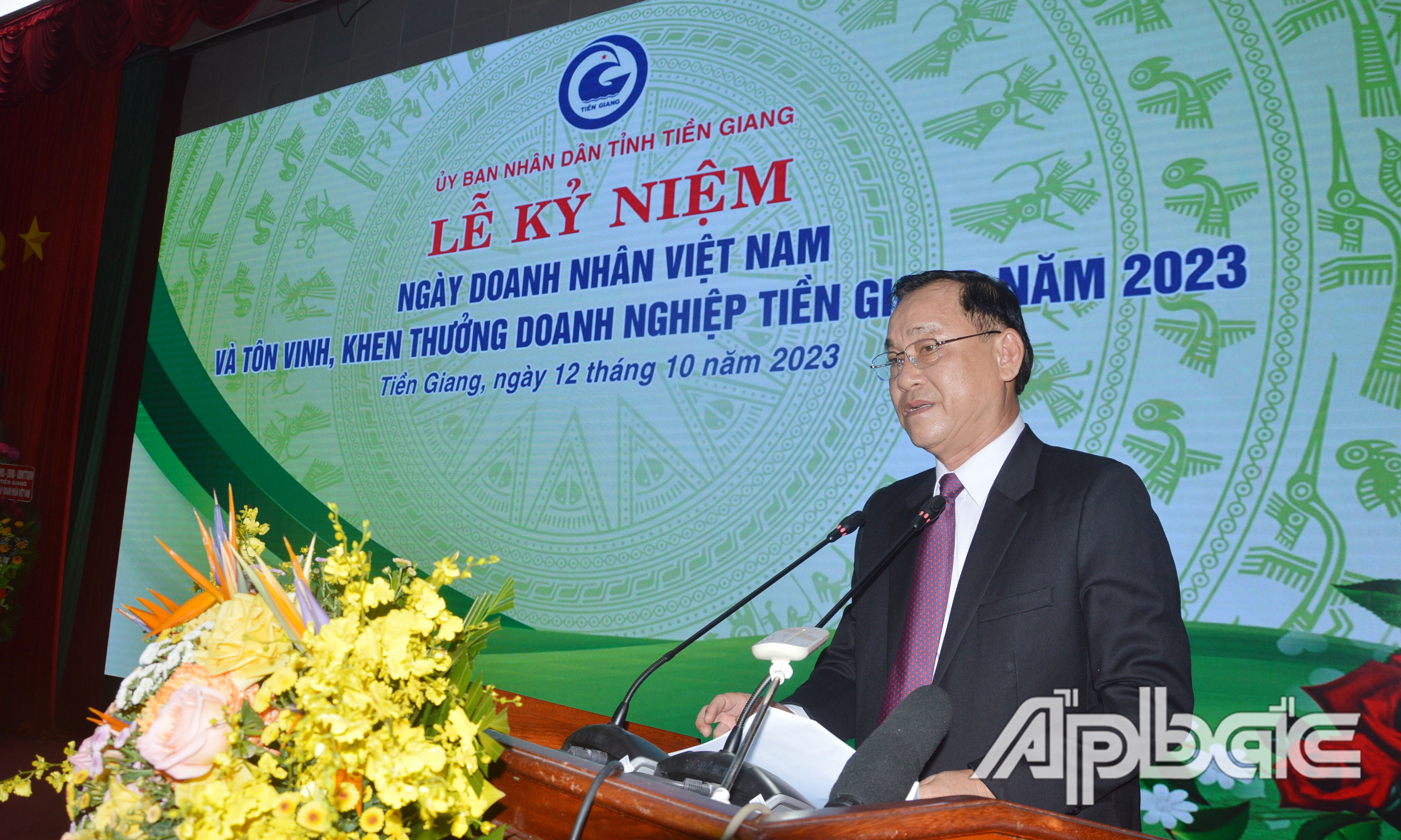 Đồng chí Nguyễn Văn Vĩnh phát biểu tại Lễ kỷ niệm.