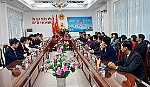 Đoàn đại biểu TP. Ôn Châu (Trung Quốc) làm việc với huyện Tân Phước