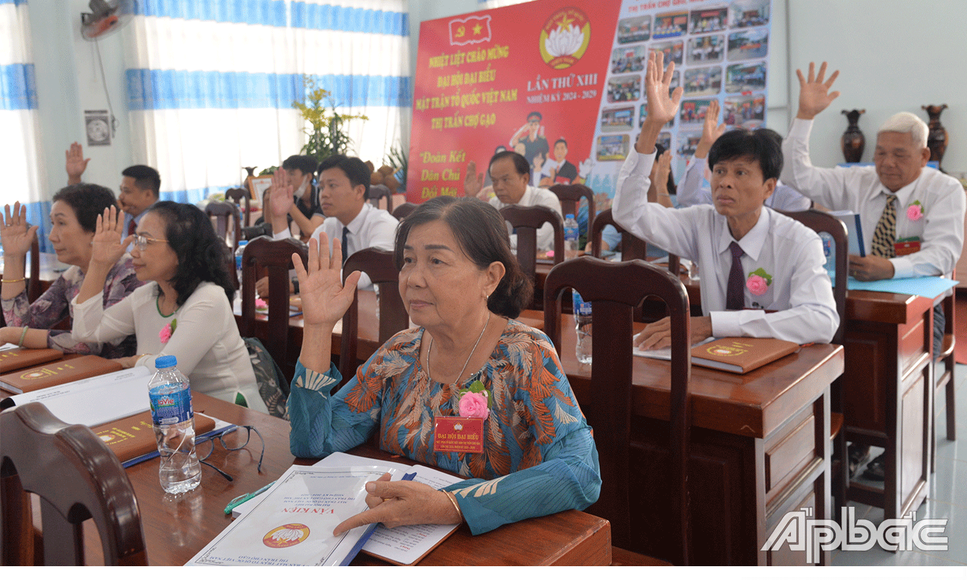 Đại biểu hiệp thương Ban Chấp hành Uỷ ban MTTQ Việt Nam thị trấn Chợ Gạo, nhiệm kỳ 2024-2029.