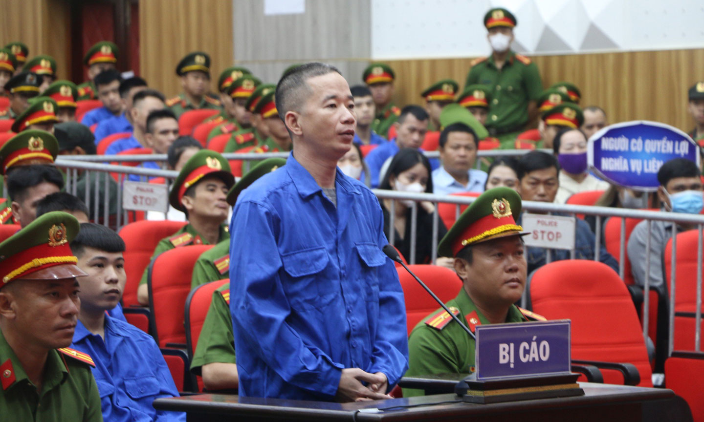Bị cáo Nguyễn Văn Thái (còn gọi là Thái Bus) tại phiên tòa.