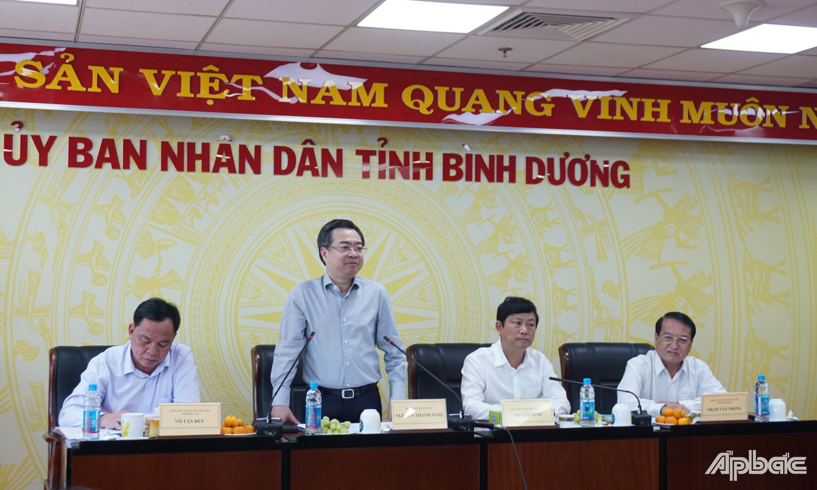 Bộ trưởng Nguyễn Thanh Nghị phát biểu tại buổi làm việc.