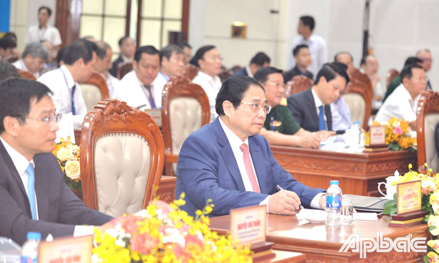 Thủ tướng Phạm Minh Chính tham dự Hội nghị công bố Quy hoạch và Xúc tiến đầu tư tỉnh Tiền Giang.