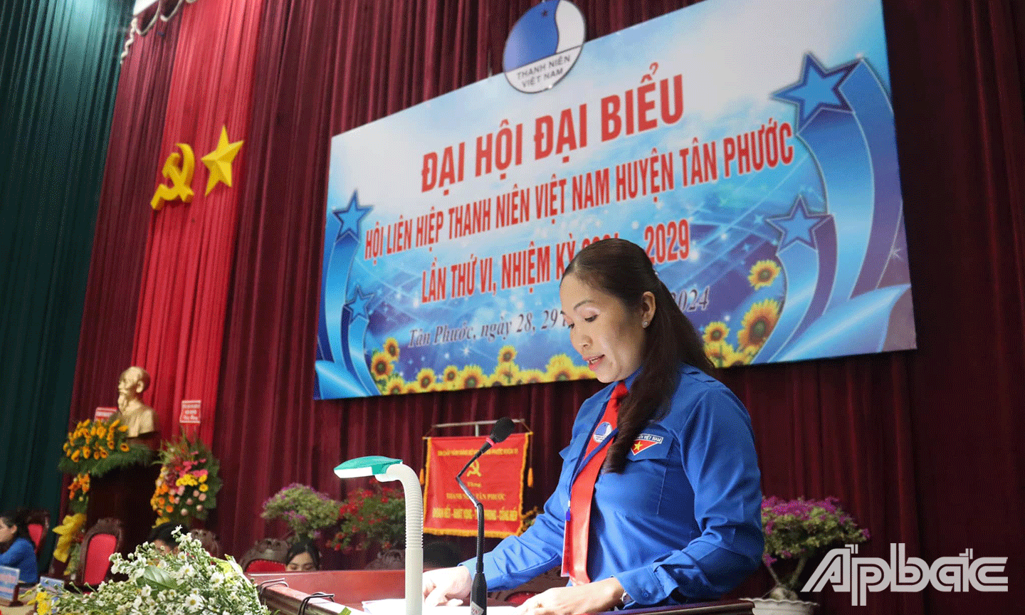 Đồng chí Nguyễn Thị Hồng Hạnh tái đắc cử Chủ tịch Hội LHTN huyện Tân Phước nhiệm kỳ 2024-2029