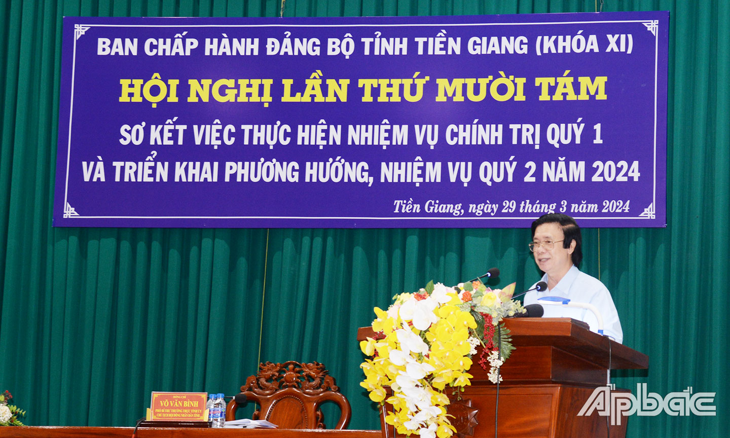 Đồng chí Nguyễn Văn Danh chỉ đạo những nhiệm vụ trọng tâm cần thực hiện trong quý II năm 2024.