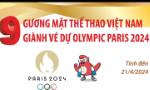 9 gương mặt thể thao Việt Nam giành vé dự Olympic Paris 2024 (tính đến 21-4-2024)