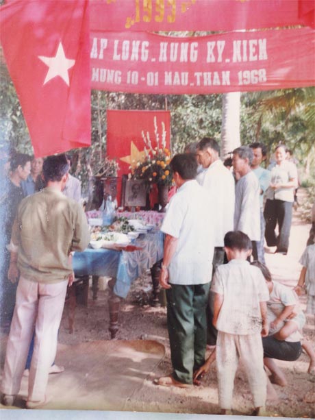 Một trong lễ cúng liệt sĩ bờ Cộ hàng năm.