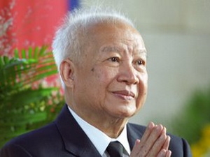 Cựu Vương Campuchia Norodom Sihanouk. Ảnh: TTX