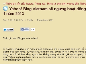 Không chỉ có Yahoo! Blog, hàng loạt tính năng khác của Yahoo! Messenger cũng bị đóng cửa. Ảnh: Vietnam+