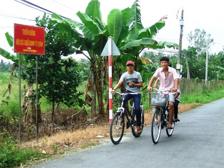 “Tuyến đường Cựu chiến binh tự quản” ở xã Cẩm Sơn.