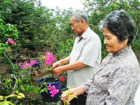 Ông Nguyễn Thanh Thảo và bà Nguyễn Thị Điệp đã có thể  tận hưởng cuộc sống an nhàn khi các con đều thành đạt.