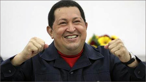 Tổng thống Venezuela Hugo Chavez. Ảnh: AFP