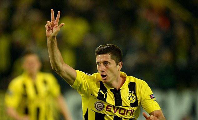 Lewandowski là nguồn cảm hứng cho trận đại thắng của Dortmund. Ảnh Getty