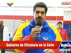 Tổng thống Maduro phát biểu khi thăm bang Falcón ngày 14-6. Ảnh: VTV