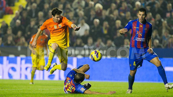 Barca sẽ chỉ phải đụng độ Levante ở vòng đấu đầu tiên (Ảnh:Getty) 