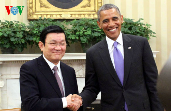 Chủ tịch nước Trương Tấn Sang và  Tổng thống Barack Obama 