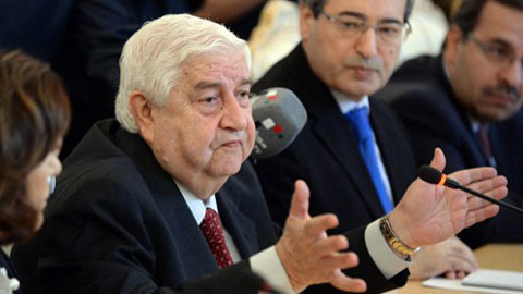   Ngoại trưởng Syria Walid al- Moallem. (Ảnh AFP)