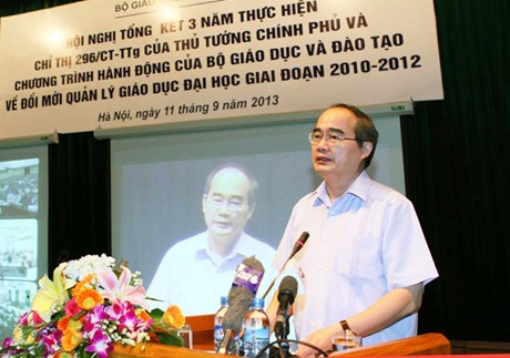 Phó Thủ tướng Nguyễn Thiện Nhân phát biểu chỉ đạo hội nghị. Ảnh VGP/Từ Lương