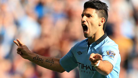 Aguero là cầu thủ hay nhất trận đấu. Ảnh: Getty