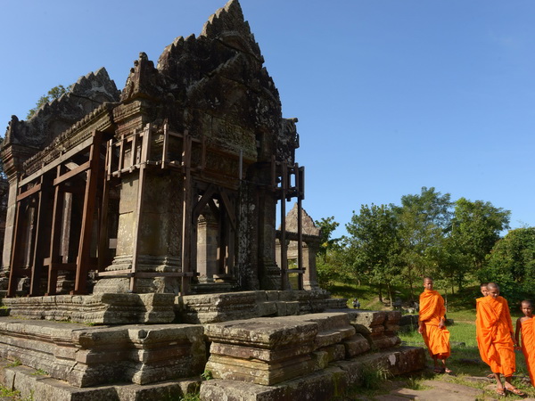 Đền Preah Vihear gần biên giới Campuchia- Thái Lan tại tỉnh Preah Vihear, cách thủ đô Phnom Penh khoảng 400km về phía Bắc.