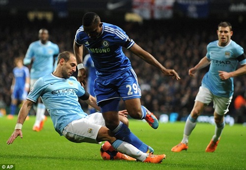 Man City đã quật ngã Chelsea để giành vé vào tứ kết FA Cup. (ảnh: AP)