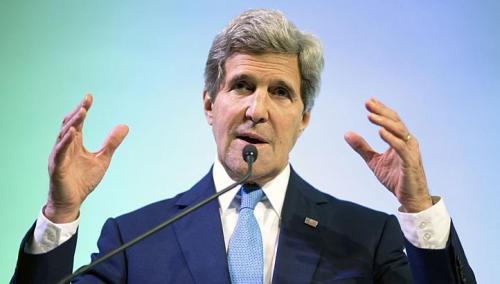  Ngoại trưởng Mỹ John Kerry phát biểu trong cuộc họp báo ở Jakarta (Indonesia), ngày 17/2. (Ảnh: Reuters)