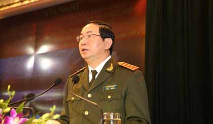Đại tướng Trần Đại Quang phát biểu tại Hội nghị. Ảnh: Cổng TTĐT Bộ Công an 