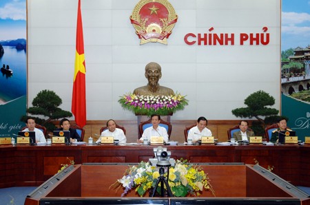 Thủ tướng Nguyễn Tấn Dũng chủ trì phiên họp Chính phủ thường kỳ tháng 3-2014.