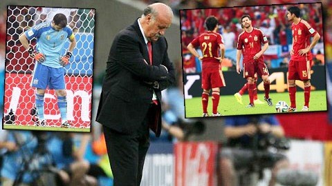 ĐT Tây Ban Nha bất ngờ nói lời chia tay World Cup 2014 sau vòng bảng