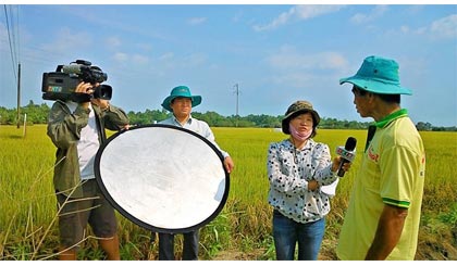 Ê-kíp Phòng Biên tập truyền hình tác nghiệp.