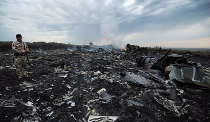 Hiện trường máy bay MH17 bị rơi ở miền Đông Ukraine (Nguồn: AFP/Getty)