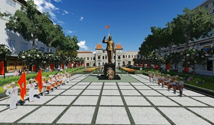 Perspective of President Ho Chi Minh statue (Source: hanoimoi.com.vn)