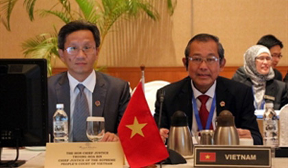 Vietnamese delegates at the meeting (Source: VNA)
