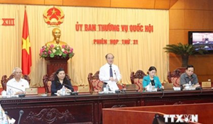 National Assembly Chairman Nguyen Sinh Hung speaking at the event (Photo: VNA)